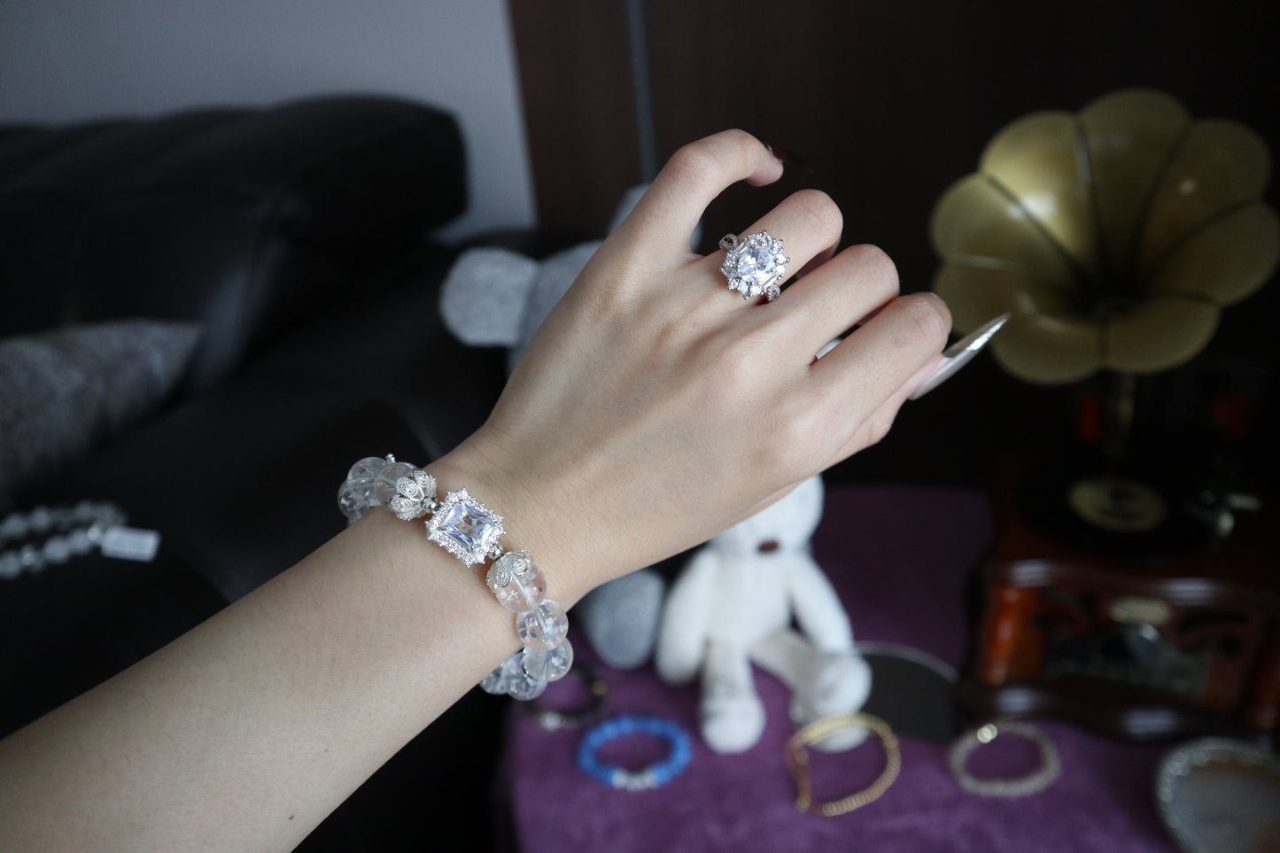 AB005-Ring of Purity |Natural Clear Quartz Bracelet