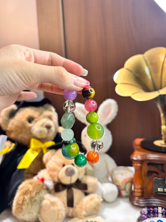 AB011-Planet Beads: Rainbow Energy Bracelet